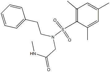 2-[(mesitylsulfonyl)(2-phenylethyl)amino]-N-methylacetamide 化学構造式