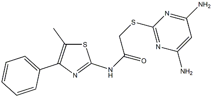  2-[(4,6-diaminopyrimidin-2-yl)sulfanyl]-N-(5-methyl-4-phenyl-1,3-thiazol-2-yl)acetamide