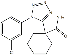 1-[1-(3-chlorophenyl)-1H-tetraazol-5-yl]cyclohexylformamide Structure