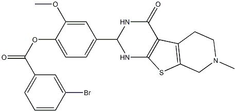 2-methoxy-4-(7-methyl-4-oxo-1,2,3,4,5,6,7,8-octahydropyrido[4',3':4,5]thieno[2,3-d]pyrimidin-2-yl)phenyl 3-bromobenzoate