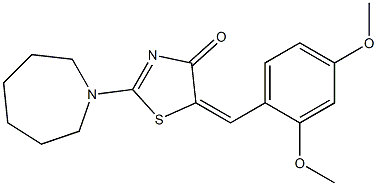  2-(1-azepanyl)-5-(2,4-dimethoxybenzylidene)-1,3-thiazol-4(5H)-one