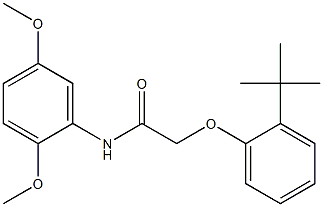2-(2-tert-butylphenoxy)-N-(2,5-dimethoxyphenyl)acetamide Struktur