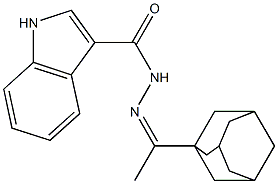 N'-[1-(1-adamantyl)ethylidene]-1H-indole-3-carbohydrazide Struktur