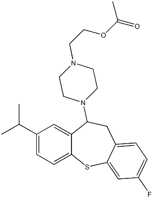 2-[4-(3-fluoro-8-isopropyl-10,11-dihydrodibenzo[b,f]thiepin-10-yl)-1-piperazinyl]ethyl acetate