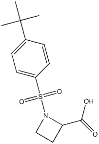 1-[(4-tert-butylphenyl)sulfonyl]-2-azetidinecarboxylic acid Struktur