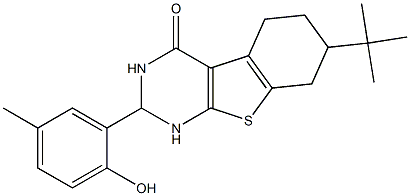 7-tert-butyl-2-(2-hydroxy-5-methylphenyl)-2,3,5,6,7,8-hexahydro[1]benzothieno[2,3-d]pyrimidin-4(1H)-one