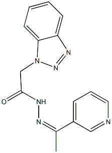 2-(1H-1,2,3-benzotriazol-1-yl)-N'-[1-(3-pyridinyl)ethylidene]acetohydrazide Structure