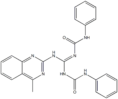 N-{[(anilinocarbonyl)amino][(4-methyl-2-quinazolinyl)amino]methylene}-N'-phenylurea Struktur