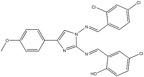 4-chloro-2-({[1-[(2,4-dichlorobenzylidene)amino]-4-(4-methoxyphenyl)-1H-imidazol-2-yl]imino}methyl)phenol