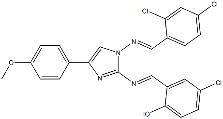  4-chloro-2-({[1-[(2,4-dichlorobenzylidene)amino]-4-(4-methoxyphenyl)-1H-imidazol-2-yl]imino}methyl)phenol