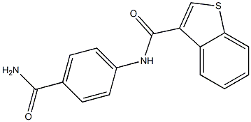N-[4-(aminocarbonyl)phenyl]-1-benzothiophene-3-carboxamide