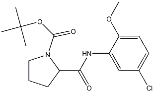 tert-butyl 2-[(5-chloro-2-methoxyanilino)carbonyl]-1-pyrrolidinecarboxylate Structure