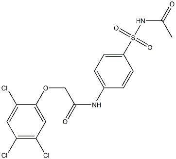 N-{4-[(acetylamino)sulfonyl]phenyl}-2-(2,4,5-trichlorophenoxy)acetamide Struktur