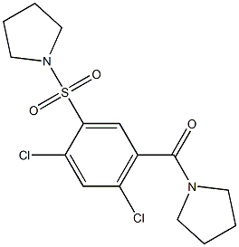1-{[2,4-dichloro-5-(1-pyrrolidinylcarbonyl)phenyl]sulfonyl}pyrrolidine Struktur