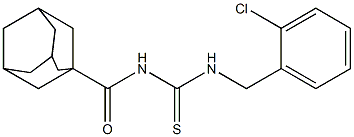 N-(1-adamantylcarbonyl)-N'-(2-chlorobenzyl)thiourea Struktur