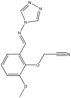 {2-methoxy-6-[(4H-1,2,4-triazol-4-ylimino)methyl]phenoxy}acetonitrile|