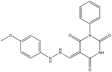 5-{[2-(4-methoxyphenyl)hydrazino]methylene}-1-phenyl-2,4,6(1H,3H,5H)-pyrimidinetrione