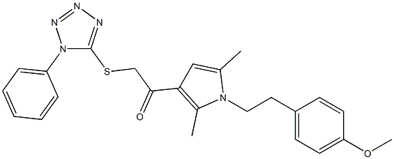 1-{1-[2-(4-methoxyphenyl)ethyl]-2,5-dimethyl-1H-pyrrol-3-yl}-2-[(1-phenyl-1H-tetraazol-5-yl)sulfanyl]ethanone