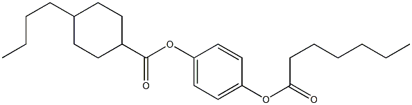 4-(heptanoyloxy)phenyl 4-butylcyclohexanecarboxylate Structure