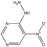 4-hydrazino-5-(nitro)pyrimidine Structure
