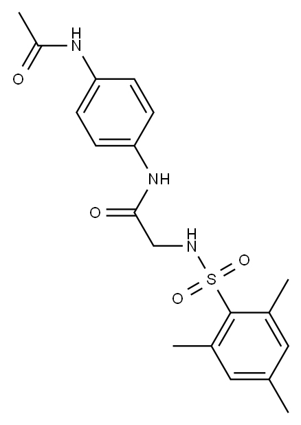 N-[4-(acetylamino)phenyl]-2-[(mesitylsulfonyl)amino]acetamide Structure