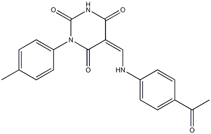 5-[(4-acetylanilino)methylene]-1-(4-methylphenyl)-2,4,6(1H,3H,5H)-pyrimidinetrione