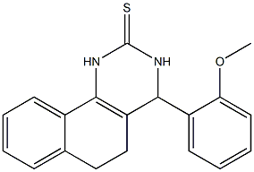 4-(2-methoxyphenyl)-3,4,5,6-tetrahydrobenzo[h]quinazoline-2(1H)-thione Struktur