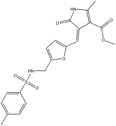 methyl 2-methyl-4-{[5-({[(4-methylphenyl)sulfonyl]amino}methyl)-2-furyl]methylene}-5-oxo-4,5-dihydro-1H-pyrrole-3-carboxylate Structure