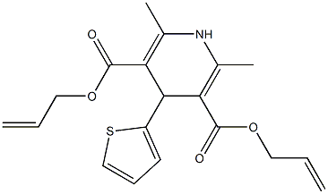 diallyl 2,6-dimethyl-4-thien-2-yl-1,4-dihydropyridine-3,5-dicarboxylate Structure