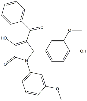 4-benzoyl-3-hydroxy-5-(4-hydroxy-3-methoxyphenyl)-1-(3-methoxyphenyl)-1,5-dihydro-2H-pyrrol-2-one