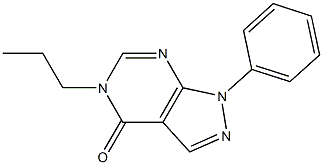 1-phenyl-5-propyl-1,5-dihydro-4H-pyrazolo[3,4-d]pyrimidin-4-one Structure