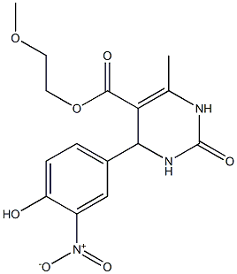 2-methoxyethyl 4-{4-hydroxy-3-nitrophenyl}-6-methyl-2-oxo-1,2,3,4-tetrahydro-5-pyrimidinecarboxylate