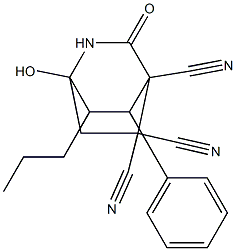 1-hydroxy-3-oxo-8-phenyl-7-propyl-2-azabicyclo[2.2.2]octane-4,5,5-tricarbonitrile