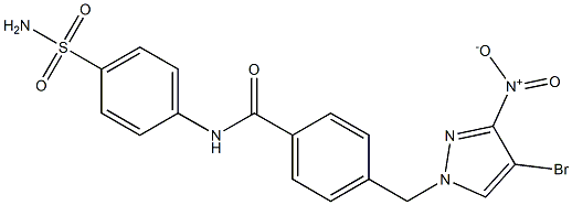 N-[4-(aminosulfonyl)phenyl]-4-({4-bromo-3-nitro-1H-pyrazol-1-yl}methyl)benzamide
