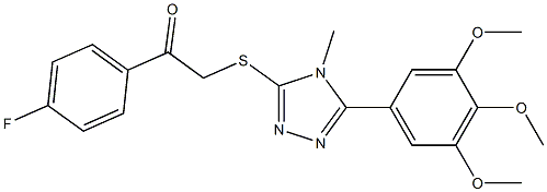 1-(4-fluorophenyl)-2-{[4-methyl-5-(3,4,5-trimethoxyphenyl)-4H-1,2,4-triazol-3-yl]sulfanyl}ethanone Structure