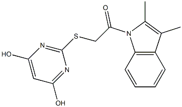 2-{[2-(2,3-dimethyl-1H-indol-1-yl)-2-oxoethyl]sulfanyl}-4,6-pyrimidinediol