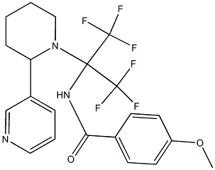 4-methoxy-N-[2,2,2-trifluoro-1-[2-(3-pyridinyl)-1-piperidinyl]-1-(trifluoromethyl)ethyl]benzamide