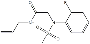 N-allyl-2-[2-fluoro(methylsulfonyl)anilino]acetamide 化学構造式