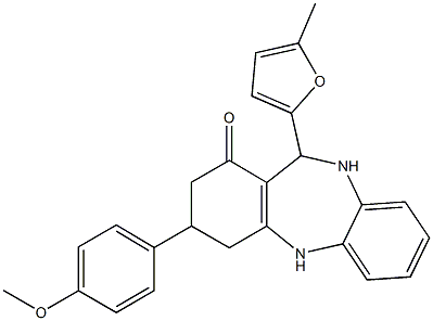 3-(4-methoxyphenyl)-11-(5-methyl-2-furyl)-2,3,4,5,10,11-hexahydro-1H-dibenzo[b,e][1,4]diazepin-1-one