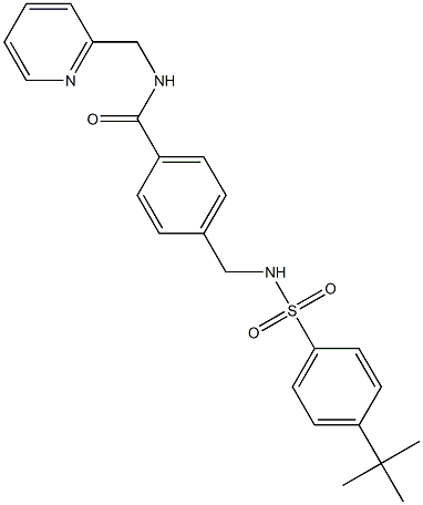4-({[(4-tert-butylphenyl)sulfonyl]amino}methyl)-N-(2-pyridinylmethyl)benzamide|