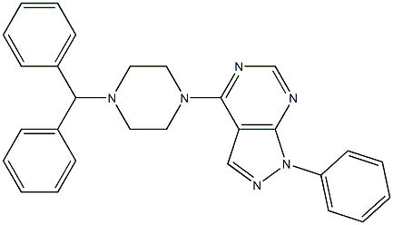 4-(4-benzhydryl-1-piperazinyl)-1-phenyl-1H-pyrazolo[3,4-d]pyrimidine