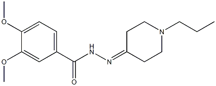 3,4-dimethoxy-N'-(1-propyl-4-piperidinylidene)benzohydrazide