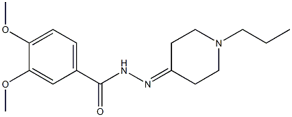  3,4-dimethoxy-N'-(1-propyl-4-piperidinylidene)benzohydrazide