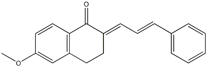 6-methoxy-2-(3-phenyl-2-propenylidene)-3,4-dihydro-1(2H)-naphthalenone Struktur