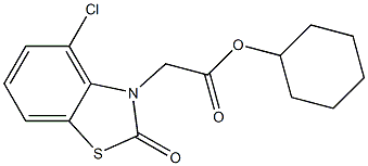 cyclohexyl (4-chloro-2-oxo-1,3-benzothiazol-3(2H)-yl)acetate Structure