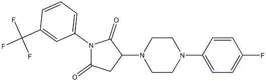 3-[4-(4-fluorophenyl)-1-piperazinyl]-1-[3-(trifluoromethyl)phenyl]-2,5-pyrrolidinedione