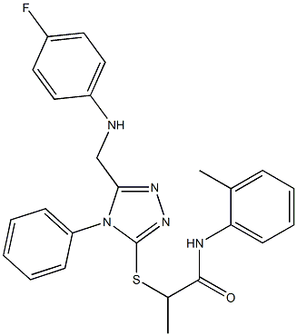 2-({5-[(4-fluoroanilino)methyl]-4-phenyl-4H-1,2,4-triazol-3-yl}sulfanyl)-N-(2-methylphenyl)propanamide