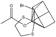 1'-bromospiro(1,3-dithiolane-2,10'-pentacyclo[4.4.0.0~2,5~.0~3,8~.0~4,7~]decane)-4'-yl acetate Structure