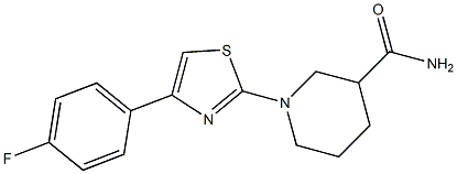 1-[4-(4-fluorophenyl)-1,3-thiazol-2-yl]-3-piperidinecarboxamide Structure