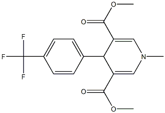 dimethyl 1-methyl-4-[4-(trifluoromethyl)phenyl]-1,4-dihydro-3,5-pyridinedicarboxylate Struktur